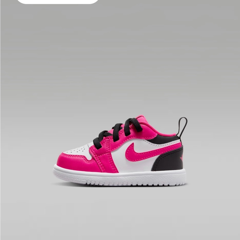 Nike Girls Jordan Sneakers White, Pink, and Black 12C
